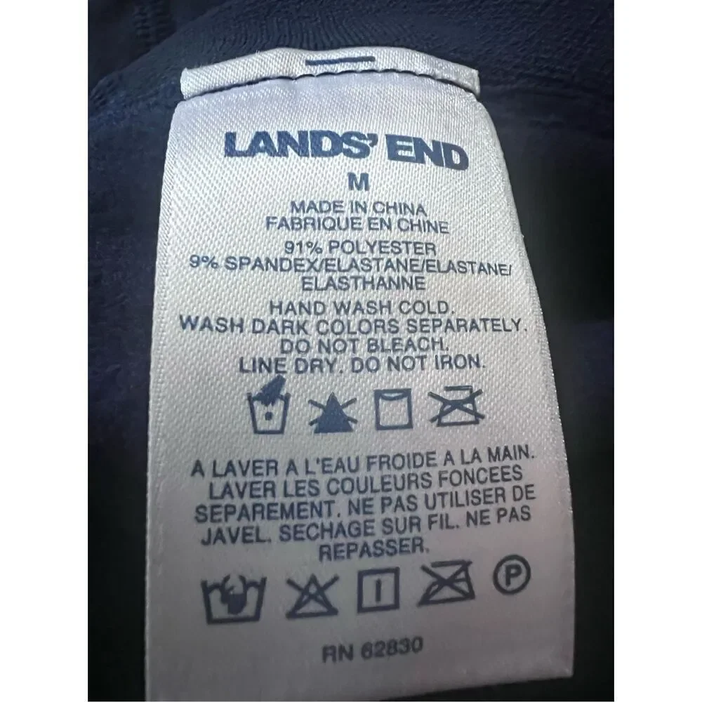 lands End Cozy solid Tight Girl size M Mid Navy